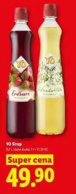 Lidl Yo sirup nabídka