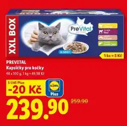 Lidl PREVITAL Kapsičky pro kočky nabídka