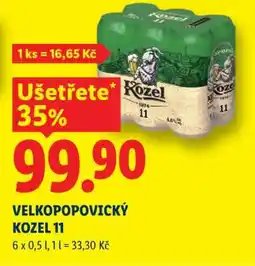 Lidl Velkopopovický Kozel 11 nabídka