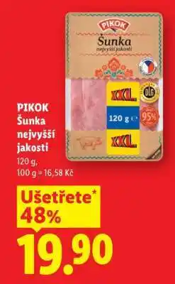 Lidl PIKOK ŠUNKA NEJVYŠŠÍ JAKOSTI nabídka