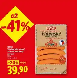 Lidl PIKOK Vídeňské mini párky / Vídeňské mini párky s goudou nabídka