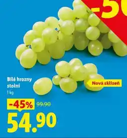 Lidl BÍLÉ HROZNY STOLNÍ nabídka