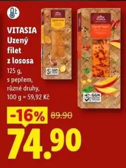 Lidl VITASIA Uzený filet z lososa nabídka