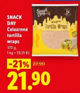 Lidl Snack Day Celozrnné Tortilla Wraps nabídka