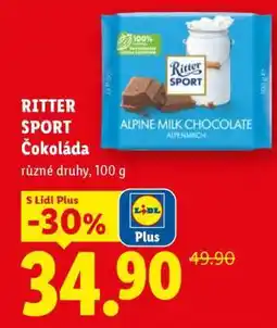 Lidl Ritter Sport čokoláda nabídka