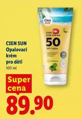 Lidl CIEN SUN Opalovací krém pro děti nabídka