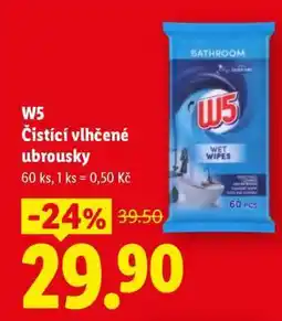 Lidl W5 Čisticí vlhčené ubrousky nabídka
