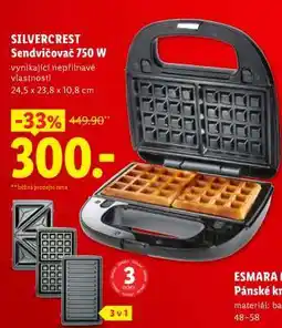 Lidl SilverCrest Sendvičovač 750 W nabídka