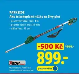 Lidl PARKSIDE Aku teleskopické nůžky na živý plot nabídka