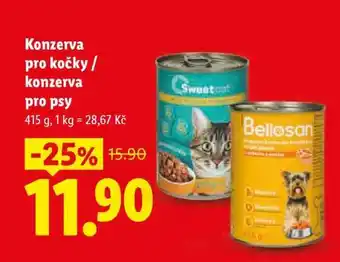 Lidl Konzerva pro kočky / konzerva pro psy nabídka