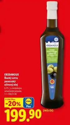 Lidl ERIDANOUS Řecký extra panenský olivový olej nabídka