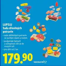 Lidl lupilu Sada dřevěných potravin nabídka