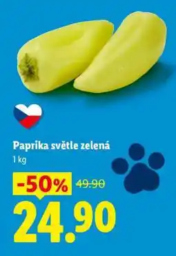 Lidl PAPRIKA SVĚTLE ZELENÁ nabídka
