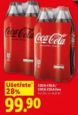 Lidl COCA-COLA, COCA-COLA ZERO nabídka