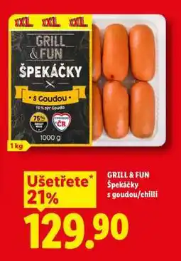Lidl GRILL & FUN Špekáčky s goudou/chilli nabídka
