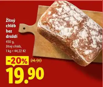 Lidl ŽITNÝ CHLÉB BEZ DROŽDÍ nabídka