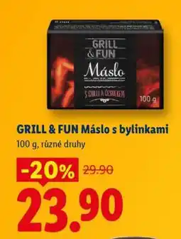 Lidl GRILL & FUN Máslo s bylinkami nabídka