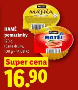 Lidl HAMÉ POMAZÁNKY nabídka