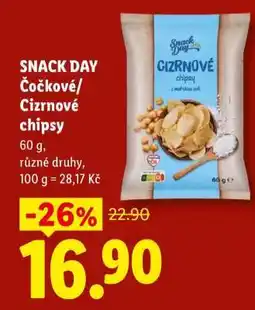 Lidl SNACK DAY Čočkové/Cizrnové chipsy nabídka