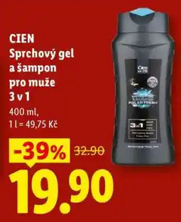 Lidl CIEN Sprchový gel a šampon pro muže 3 v 1 nabídka