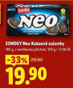 Lidl SONDEY Neo Kakaové sušenky nabídka