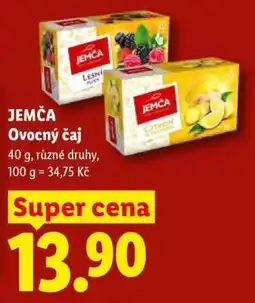 Lidl Jemča ovocný čaj nabídka