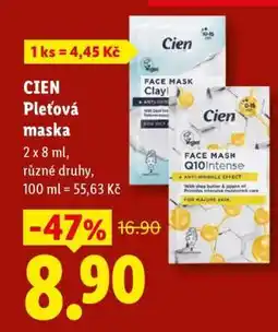 Lidl CIEN Pleťová maska nabídka
