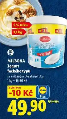 Lidl Milbona Jogurt řeckého typu nabídka
