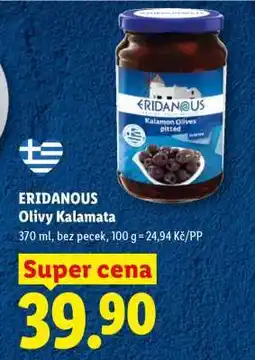 Lidl ERIDANOUS Olivy Kalamata nabídka