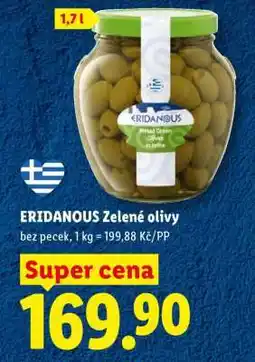 Lidl ERIDANOUS Zelené olivy nabídka