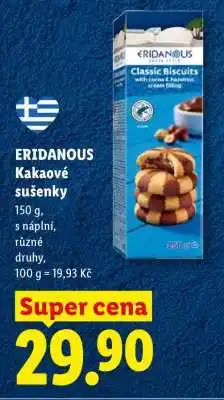 Lidl ERIDANOUS Kakaové sušenky nabídka