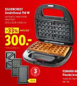 Lidl SilverCrest Sendvičovač 750 W nabídka