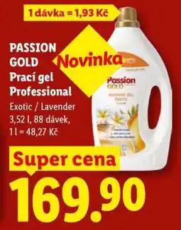Lidl PASSION GOLD Prací gel Professional nabídka