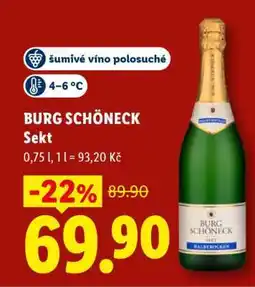 Lidl BURG SCHÖNECK SEKT nabídka