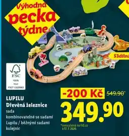 Lidl LUPILU Dřevěná železnice nabídka