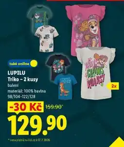 Lidl LUPILU TRIKO 2 KUSY nabídka