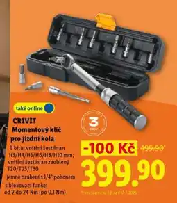 Lidl CRIVIT Momentový klíč pro jízdní kola nabídka