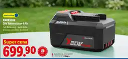 Lidl Parkside 20V Akumulátor 4 Ah nabídka