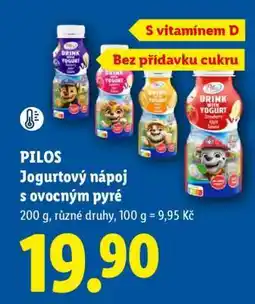 Lidl PILOS Jogurtový nápoj s ovocným pyré nabídka