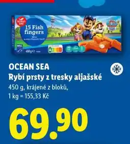 Lidl OCEAN SEA Rybí prsty z tresky aljašské nabídka