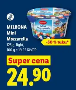 Lidl MILBONA MINI MOZZARELLA nabídka