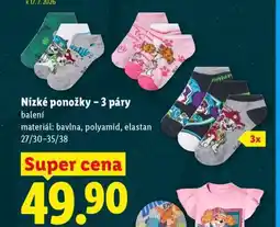 Lidl NÍZKÉ PONOŽKY 3 PÁRY nabídka