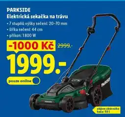 Lidl PARKSIDE ELEKTRICKÁ SEKAČKA NA TRÁVU nabídka