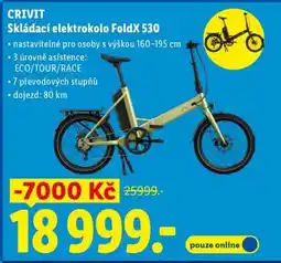 Lidl CRIVIT Skládací elektrokolo FoldX 530 nabídka