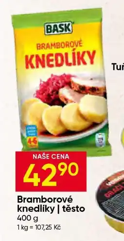 Hruška Bramborové knedlíky, těsto nabídka