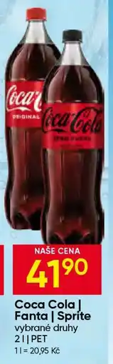 Hruška Coca-Cola, Fanta, Sprite nabídka