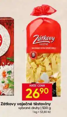 Hruška Zátkovy vaječné těstoviny nabídka