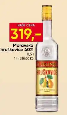 Hruška Moravská hruškovice 40% nabídka