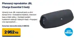 Datart Přenosný reproduktor JBL Charge Essential 3 šedý nabídka