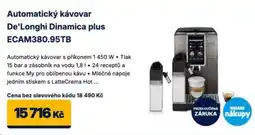 Datart Automatický kávovar De'Longhi Dinamica plus ECAM380.95TB nabídka